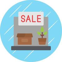 Garage Sale Flat Circle Icon Design vector