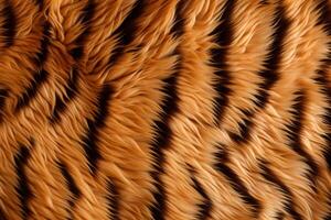 Tiger Skin Fur Texture, Tiger Fur Background, Fluffy Tiger Skin Fur Texture Background, Tiger Skin Fur Pattern, Animal Skin Fur Texture, photo