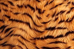 Tiger Skin Fur Texture, Tiger Fur Background, Fluffy Tiger Skin Fur Texture Background, Tiger Skin Fur Pattern, Animal Skin Fur Texture, photo