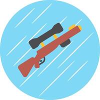 Gun Flat Circle Icon Design vector