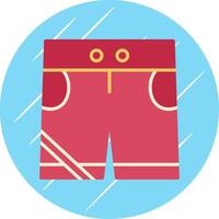pantalones cortos plano circulo icono diseño vector