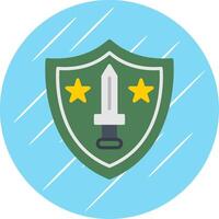 Shield Flat Circle Icon Design vector