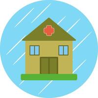 Building Flat Circle Icon Design vector