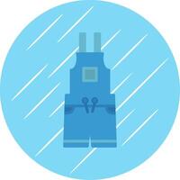 Dungarees Flat Circle Icon Design vector