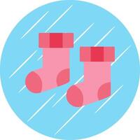 Socks Flat Circle Icon Design vector