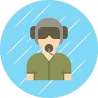 Pilot Flat Circle Icon Design vector