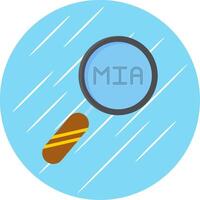 Magnifying Glass Flat Circle Icon Design vector