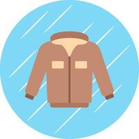 chaqueta plano circulo icono diseño vector