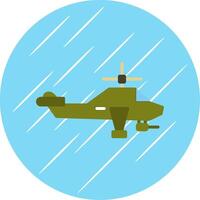 Heliciopter Flat Circle Icon Design vector