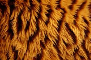 Tiger Skin Fur Texture, Tiger Fur Background, Fluffy Tiger Skin Fur Texture Background, Tiger Skin Fur Pattern, Animal Skin Fur Texture, photo