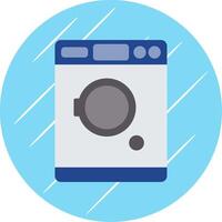 Tumble Dryer Flat Circle Icon Design vector