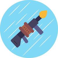 Grenade Launcher Flat Circle Icon Design vector