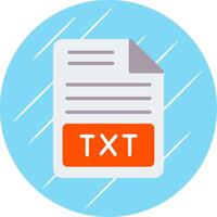 Text File Flat Circle Icon Design vector