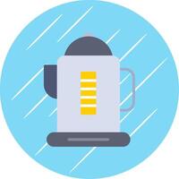 Electric Kettles Flat Circle Icon Design vector