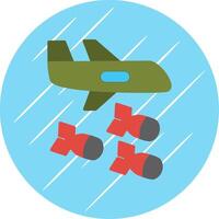 Bomber Flat Circle Icon Design vector