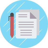 Contract Flat Circle Icon Design vector