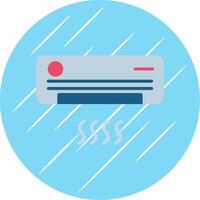 Air Conditioner Flat Circle Icon Design vector