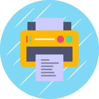 Printing Flat Circle Icon Design vector