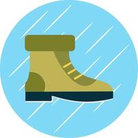 Boot Flat Circle Icon Design vector