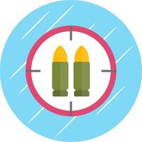 Ammo Flat Circle Icon Design vector