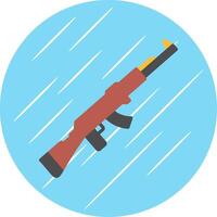 pistola plano circulo icono diseño vector