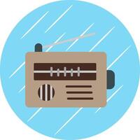 Radio Flat Circle Icon Design vector