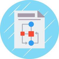 Document Flat Circle Icon Design vector