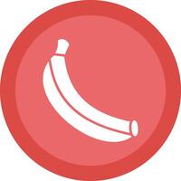 Banana Line Shadow Circle Icon Design vector