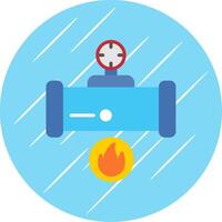 Gas Flat Circle Icon Design vector