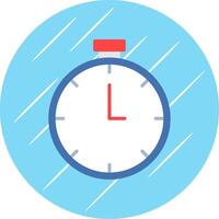 Timer Flat Circle Icon Design vector