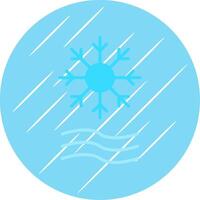 Defrost Flat Circle Icon Design vector