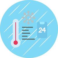 temperatura controlar plano circulo icono diseño vector