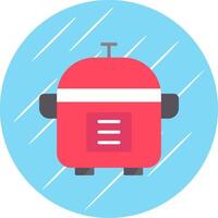 Slow Cooker Flat Circle Icon Design vector