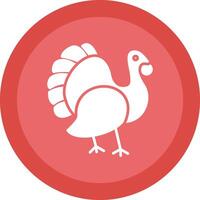 Turkey Line Shadow Circle Icon Design vector