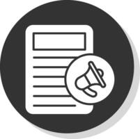 Document Flat Circle Icon Design vector