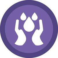 Water Saving Line Shadow Circle Icon Design vector