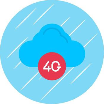 nube plano circulo icono diseño vector