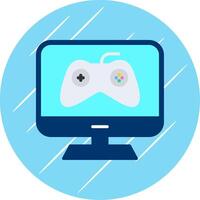 Screen Flat Circle Icon Design vector