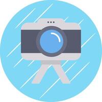 Camera Flat Circle Icon Design vector