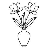 Flower coloring book illustration vector