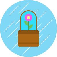 Flower Flat Circle Icon Design vector