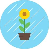 Flower Flat Circle Icon Design vector