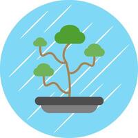 bonsai plano circulo icono diseño vector