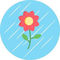 flor plano circulo icono diseño vector