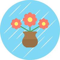 Flower Flat Circle Icon Design vector