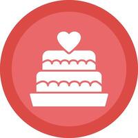 Wedding Cake Line Shadow Circle Icon Design vector