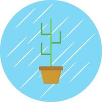 Cactus Flat Circle Icon Design vector