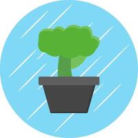 bonsai plano circulo icono diseño vector