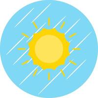 Sun Flat Circle Icon Design vector