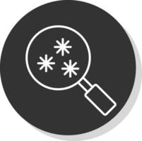 Virus Scan Line Shadow Circle Icon Design vector